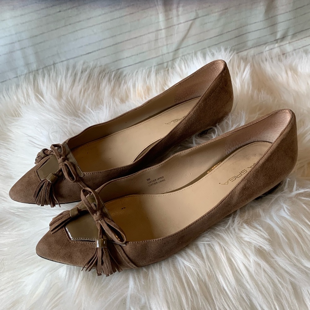 Via Spiga Italy Leather Ballet Tassel Flats